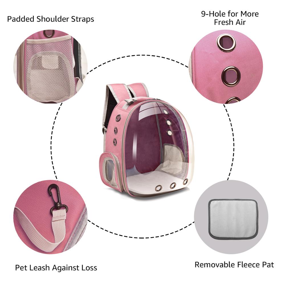 NEWCat Carrier Bags Breathable Pet Carriers Small Dog Cat Backpack Travel Space Capsule Cage Pet Transport Bag Carrying For Cats
