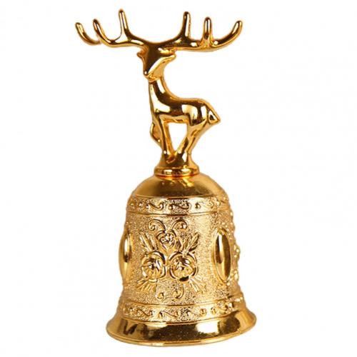 Hand Call Bell Gold Silver Bells Pleasant Sound Zinc Alloy Fine Texture Desk Service Bell Innovative Hand Call Bells: Golden