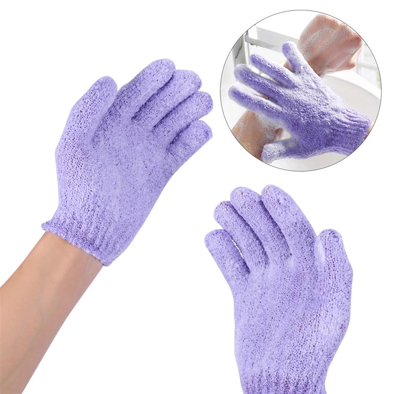 4 paires douche exfoliant bain gants Nylon douche gants corps gommage exfoliant (couleur aléatoire)