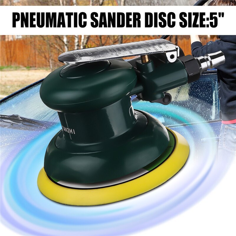 5'''' Air Palm Orbital Sander Random Hand Sanding Pneumatic Round Car Auto Kits