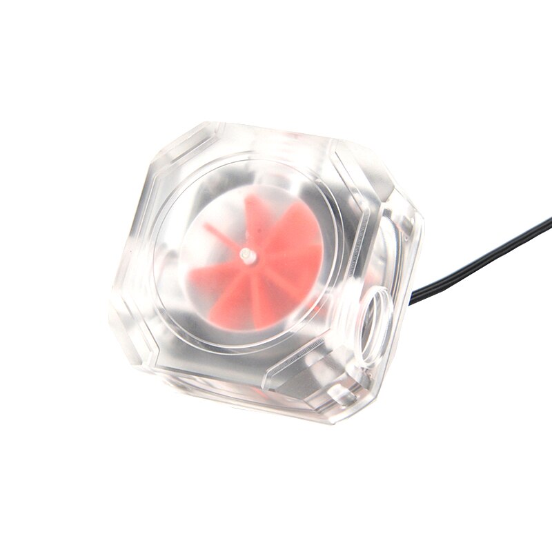 Syscooling water flow meter 5V RGB lights support flow rate indicator transparent color water cooling flow meter