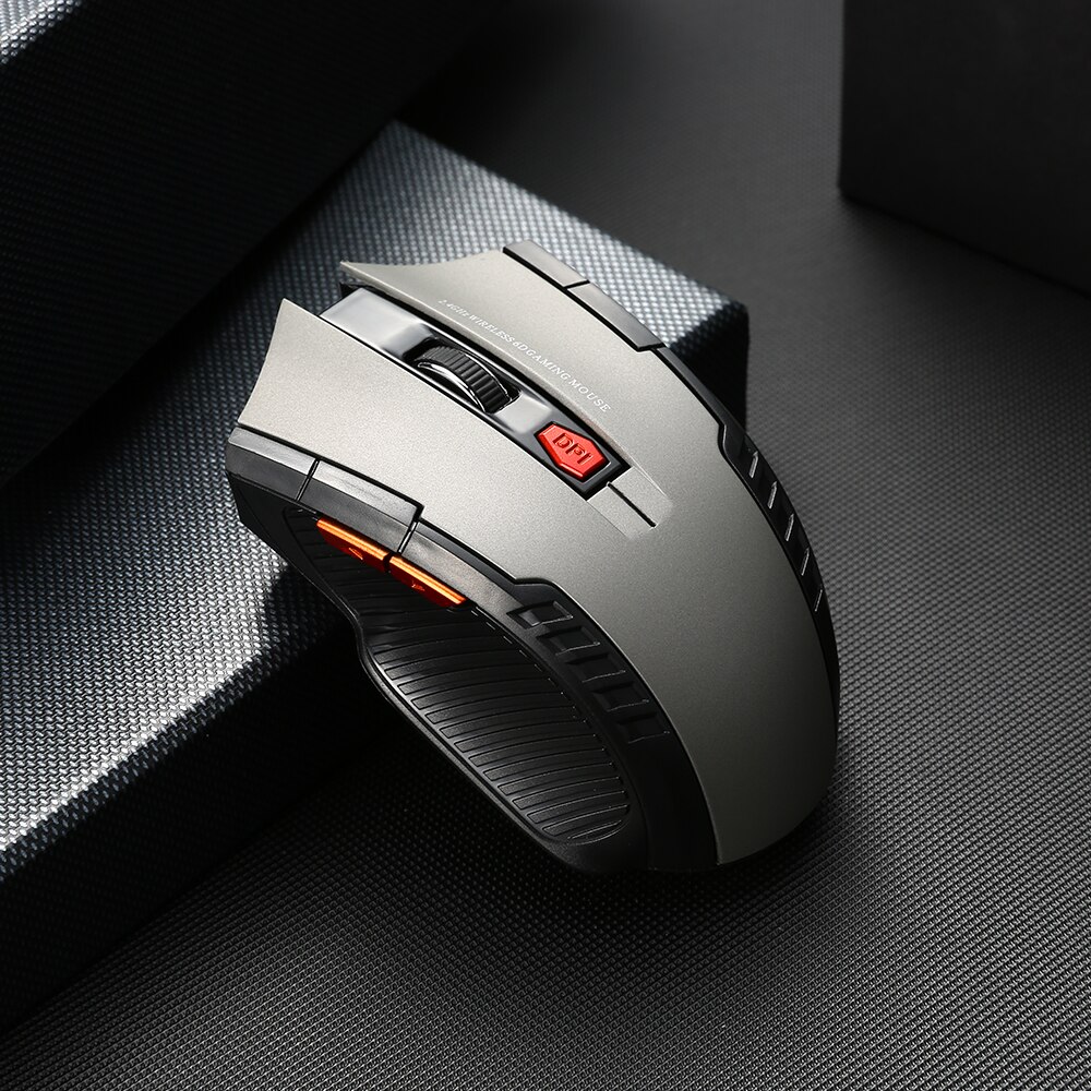 2.4G Gaming Mouse Wireless Optical Mouse Game Wireless Mice with USB Receiver Mouse for PC Gaming Laptops: Gray