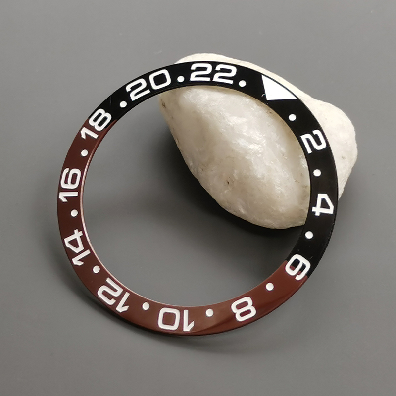 Insert de lunette en céramique incurvée de 38mm, adapté au SKX007 SKX009 GMT SUB, boîtier de montre NH35 NH36, anneau d'insertion de lunette de mouvement, pièces de montre pour hommes: Lazurite