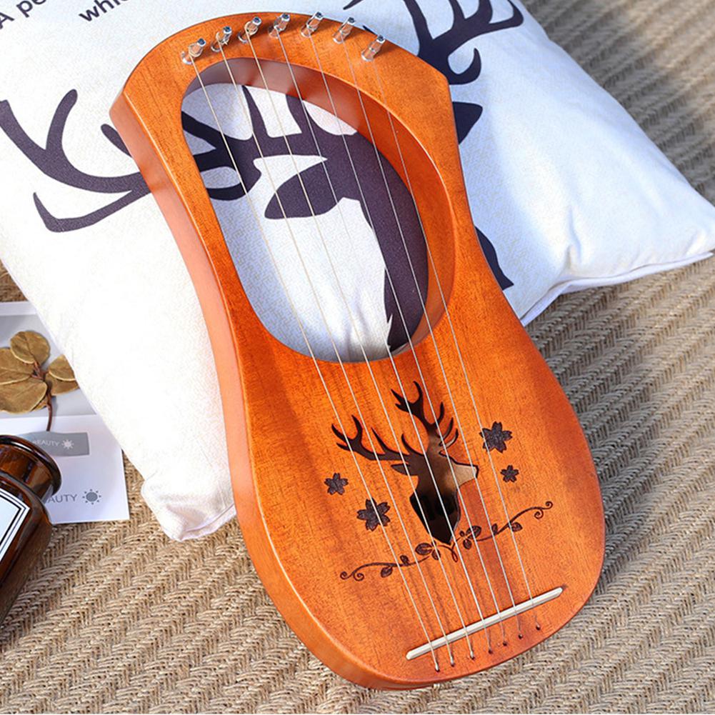 22 Inch Lyre Harp With 15 Strings - Solid Birchwood Musical Instrument, Beginner Friendly, Includes Tuning Wrench, Gig Bag, And Strap