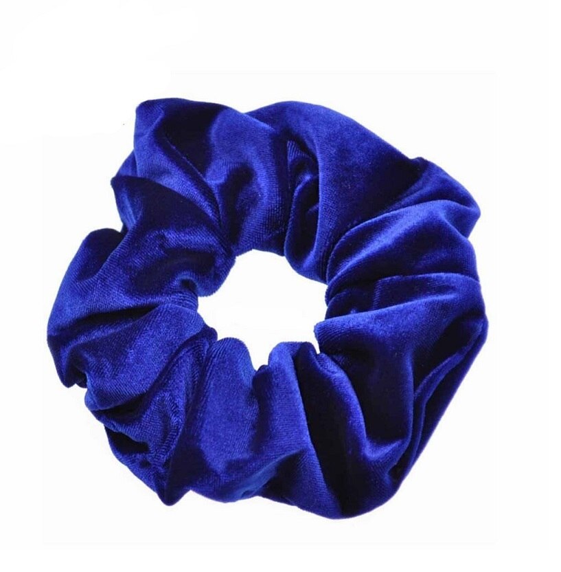 1pc sólido senhora veludo cabelo scrunchies anel feminino meninas elástico cabelo bandas de borracha acessórios para mulher rabo de cavalo titular: Dark Blue