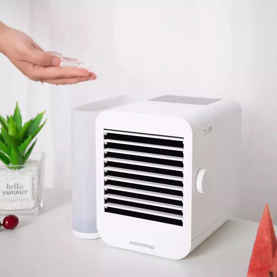 Xiaomi Microhoo 3 In 1 Mini Air Conditioner Water Cooling Fan Touch Screen Timing Artic Cooler Humidifier Bladeless