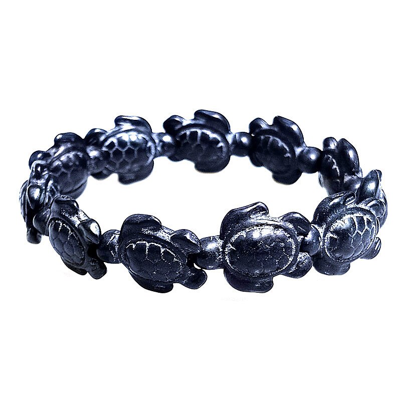 Green Stone Turtle Volcanic Dan Baisong Variety Of Natural Stone Male And Female Models Stretch Bracelet