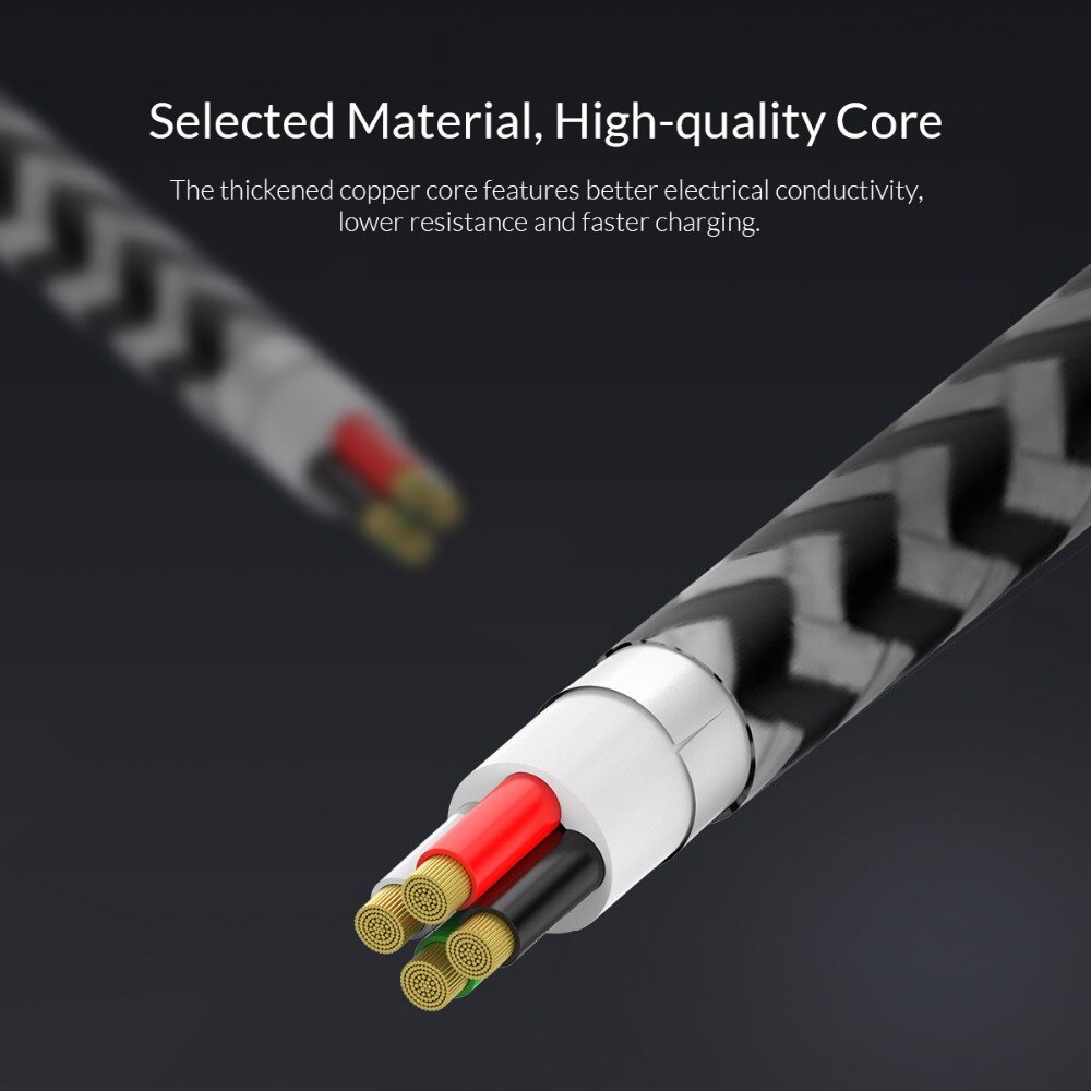 ORICO 2.1A micro Cavo USB Valigia di Disegno Veloce di Ricarica Del Telefono mobile Cavo per Huawei Xiaomi Samsung LG androide Del Telefono mobile