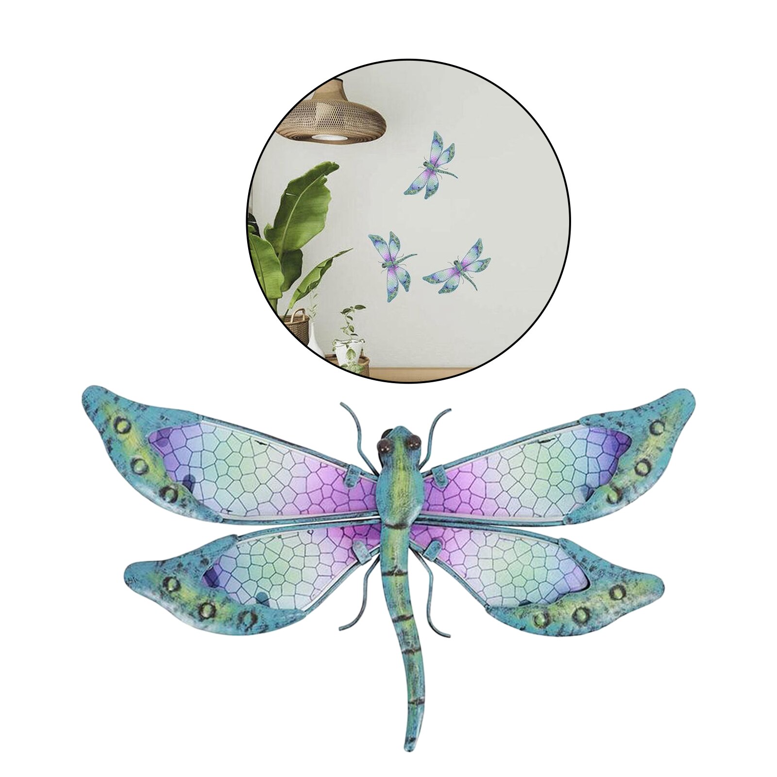 Unique Dragonfly Wall Statue Decor Artwork Indoor Outdoor House Bedroom Bathroom Office Garden Patio