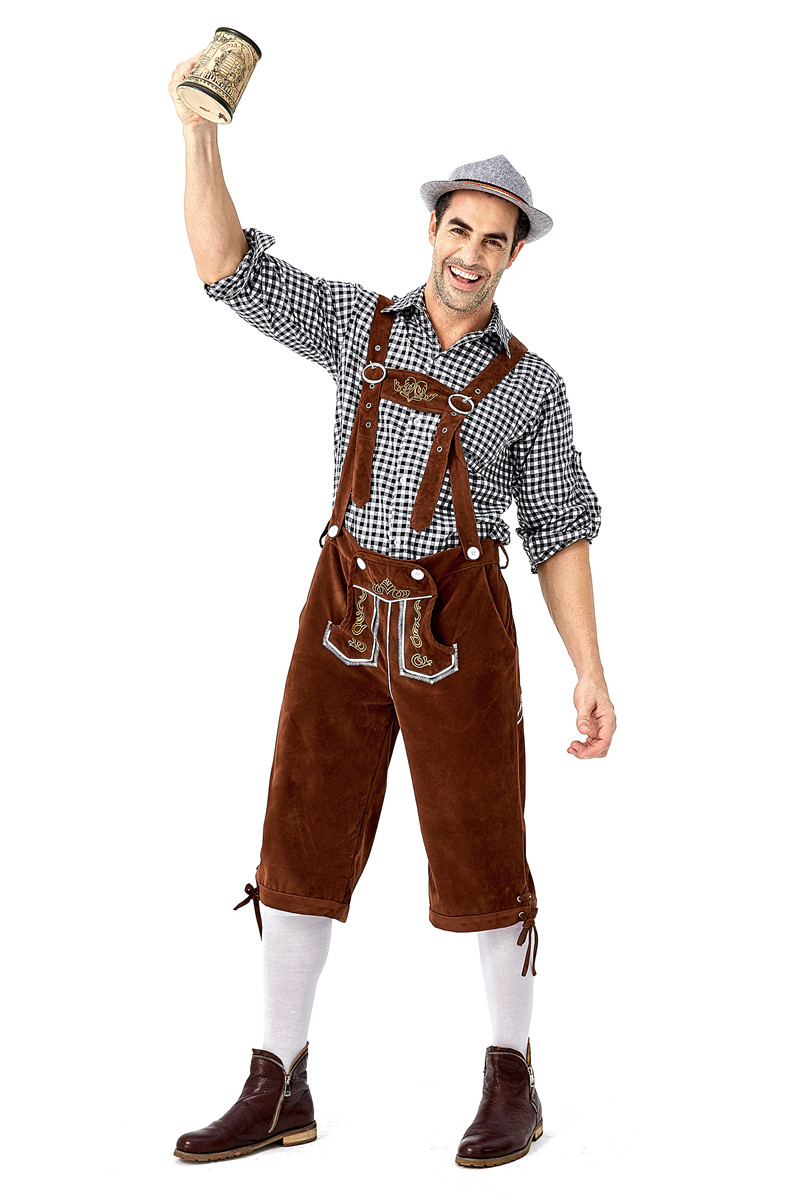 Oktoberfest Lederhosen Adult Mens Halloween Dress Up Thema Party Cosplay Kostuum