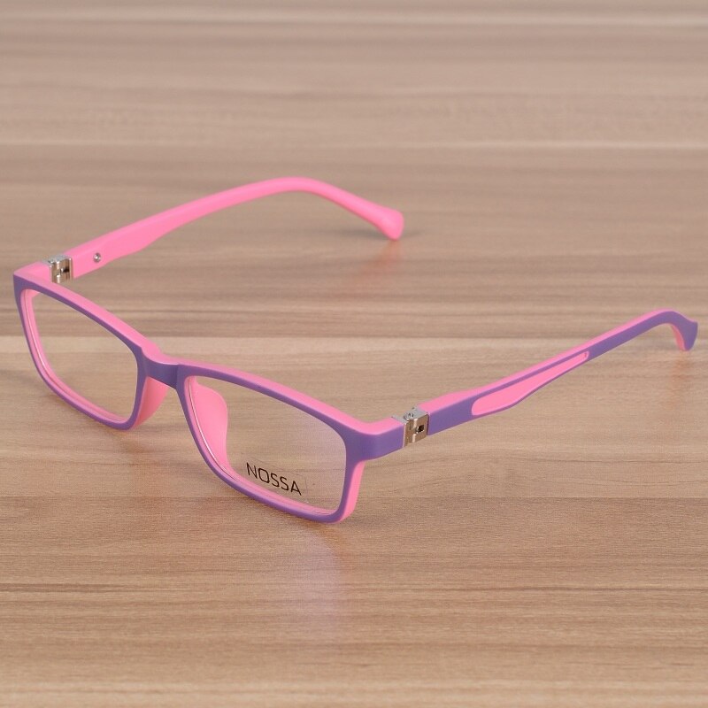 NOSSA TR90 Children Optical Frame Eyewear Eyeglasses Girls Boys Kids Myopia Glasses Frames Kids Eyeglasses Frame: Purple Red