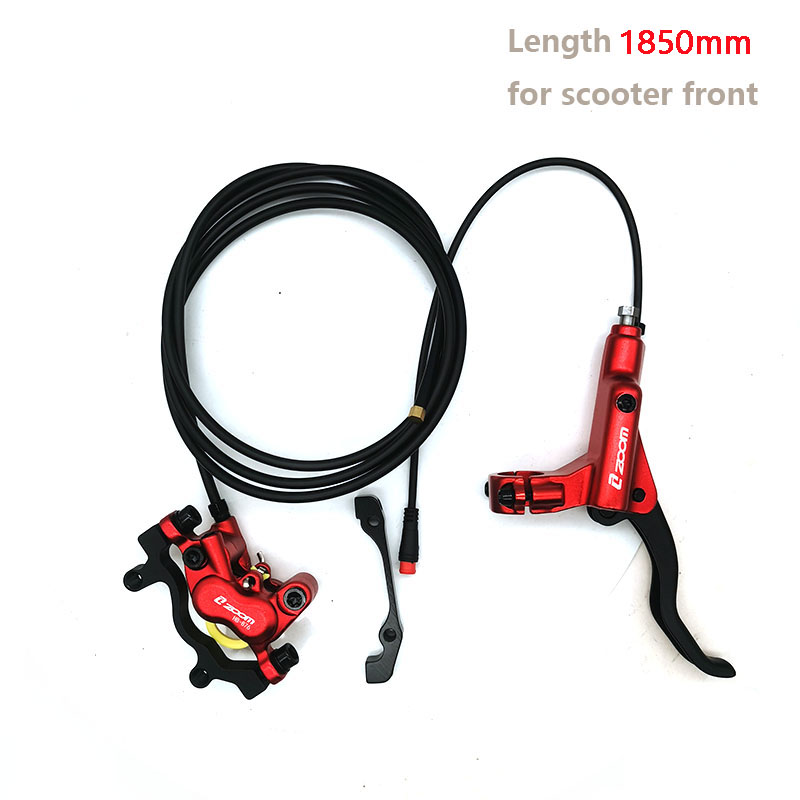 4-Pistons E-Bike Electric Scooter MTB MOTO Hydraulic oil Disc Brake 950mm 1300mm 2300mm Power off cut-off brake caliper: green