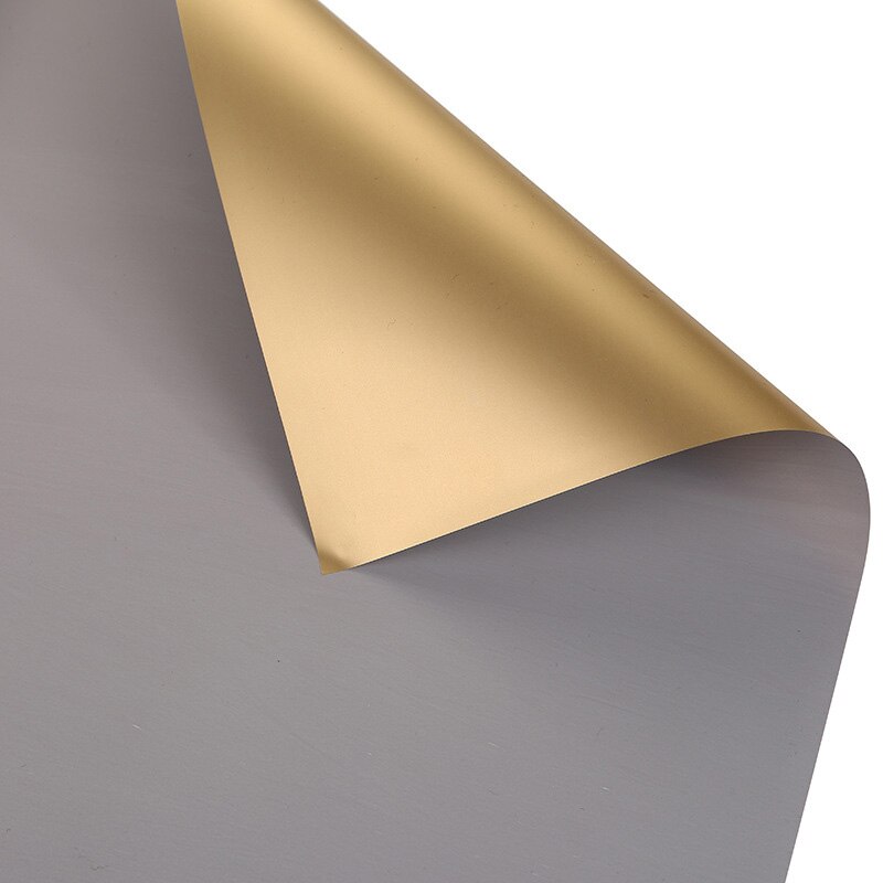 5pcs/set 58*58cm luxury turn gold flower wrapping paper waterproof paper DIY wrapping wedding decoration: Light grey