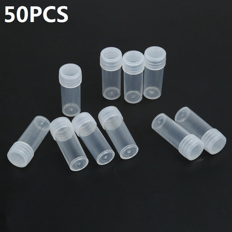 50Pcs 5G Volume Plastic Monster Fles Transparant 5 Ml Kleine Vial Opslag Container 5 Ml Kleine Fles Flacon opbergdoos Flessen