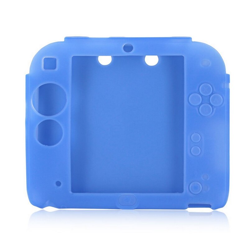 Blød silikone håndholdt konsolbeskytter skin cover cover anti-shock game player beskyttende shell taske til nintendo nintend 2ds: Blå