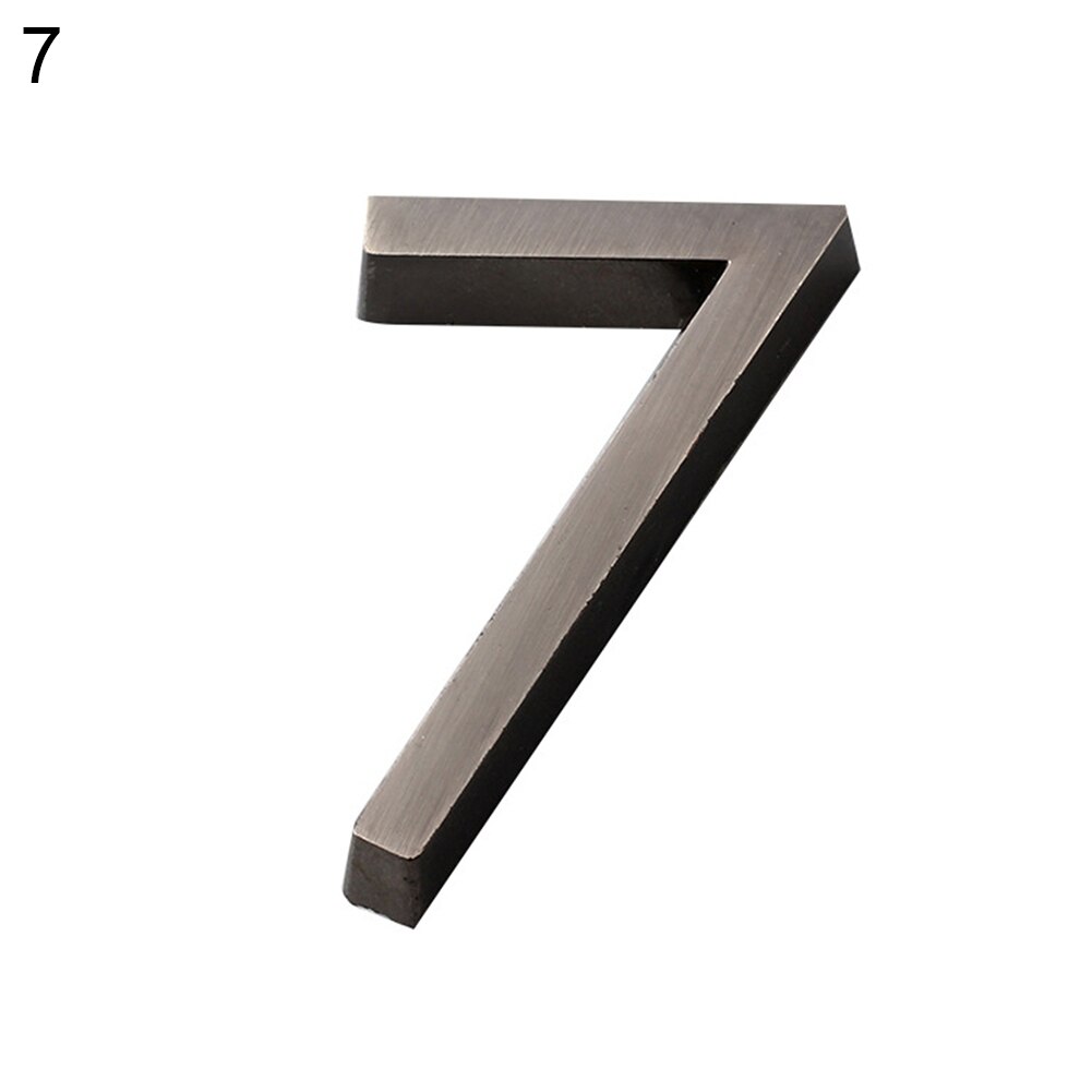 6cm Plated House Door Plaque Address Number Digit Figure Plate Sign Hotel Decor: 7