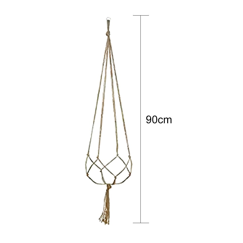 Hemp Rope Flower Pots Planter House Hanging Rope Basket DIY Braided Hanger Pot Garden Horticultural Greening