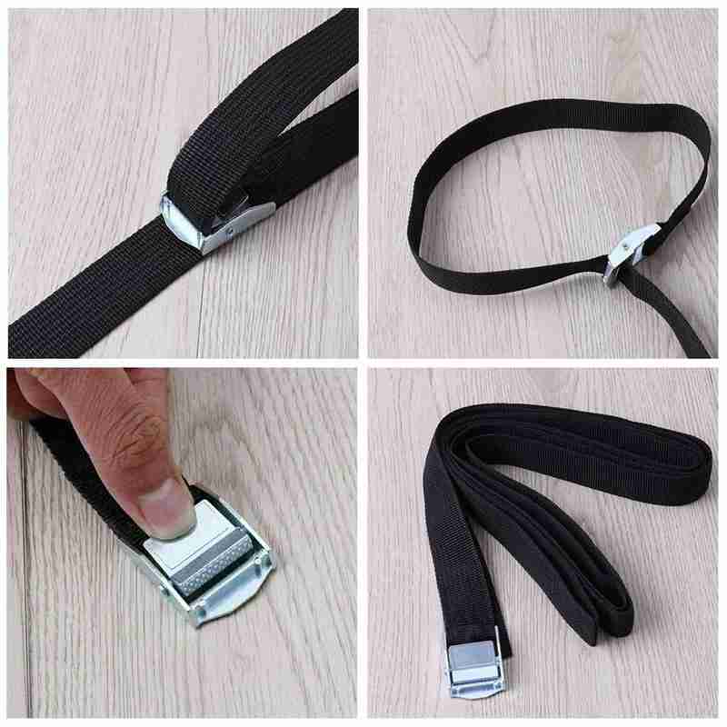 Factory direct black car cargo straps, logistics pallet straps alloy buckle press galvanized tensioner, B9W3