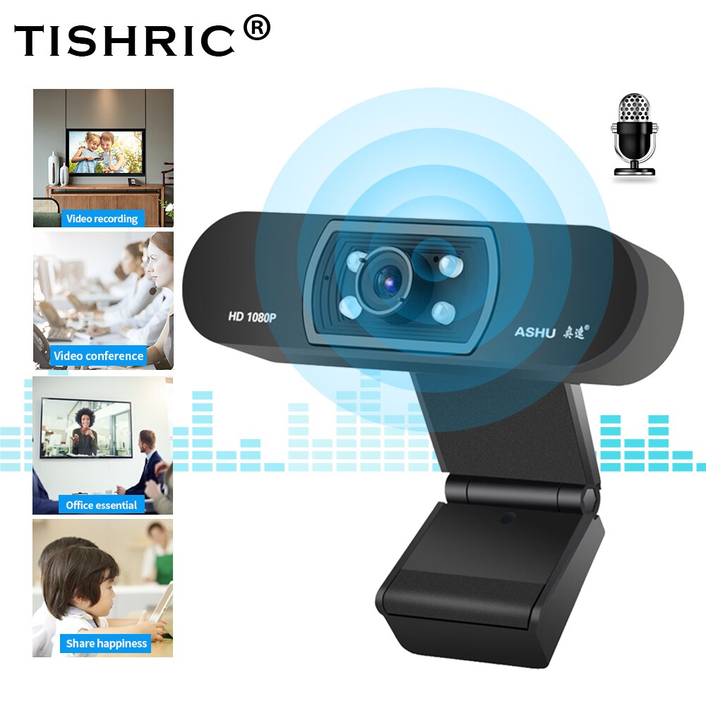 Tishric Ashu H800 Webcam 1080P Webcam Voor Computer Webcam Web Camera Met Microfoon Hd Webcam Pc Web Camera 1080P Webcam