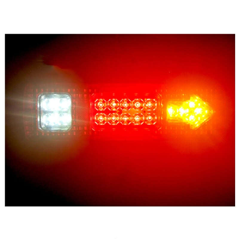 2 stk 12v led baglygter lygte 5 funktion til trailer cara-kan lastbil 19 led trailer lygter led stoplys
