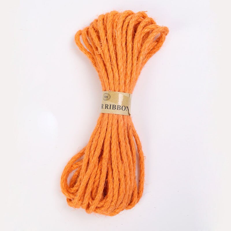 10 Meters Colorful Twisted Cord Jute Rope 6mm DIY Basket Twine Burlap String Party Decor Wrapping Handmade Craft: Orange