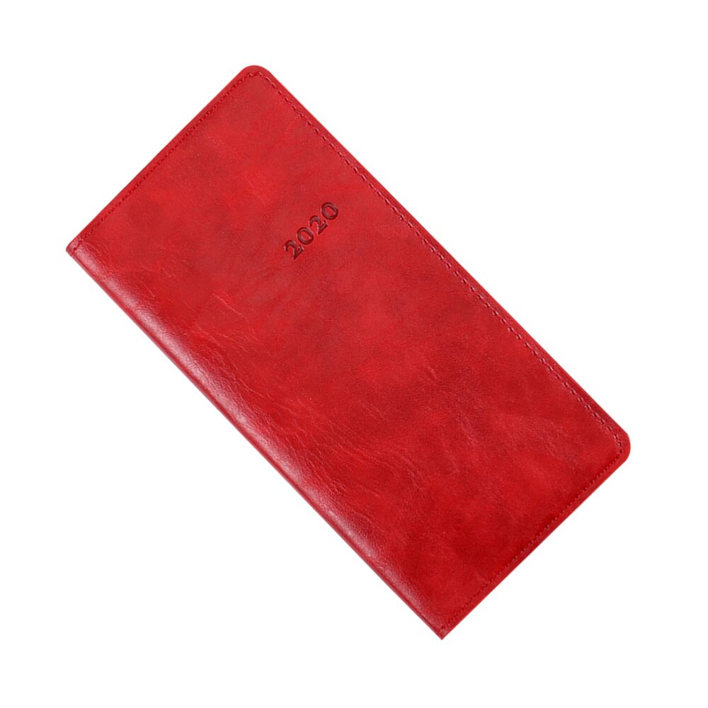 A6 Imitation Leather Planner Portable Notebook Diary Stationery for Home Office School (A6 Black)