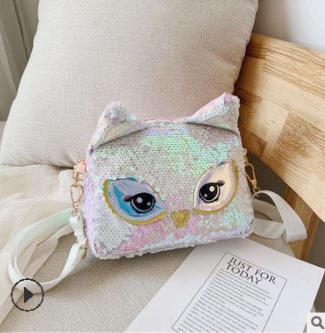 Unicorn Shoulder Bags for girls Travel Women Cartoon Print Sequin Bags Glitter luxury Leather Crossbody Hobo Bag Satchel /BY: E