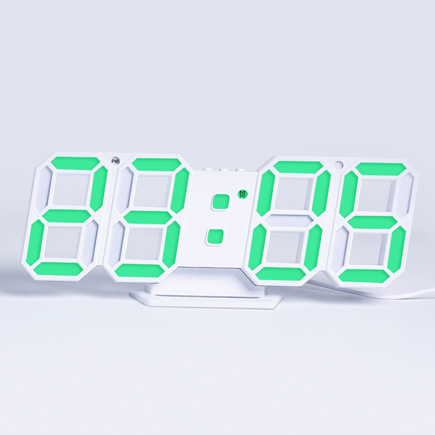 3D Led Digitale Klok Elektronische Tafel Klok Wekker Muur Gloeiende Opknoping Klokken Rood/Groen/Wit Led Klokken home Decoratie
