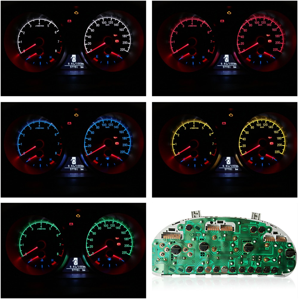 10PCS T4.2 COB LED Dashboard Warning Indicator Lights 12V Interior Instrument Cluster Lamps Guage Bulbs White Blue Pink Auto