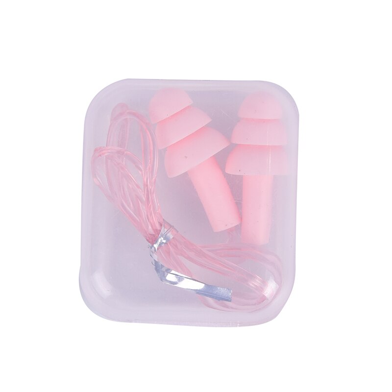 1 paire Silicone souple bouchons d'oreille confort bouchons d'oreilles réduction du bruit PVC corde bouchons d'oreilles de protection pour nager pour dormir: Rose