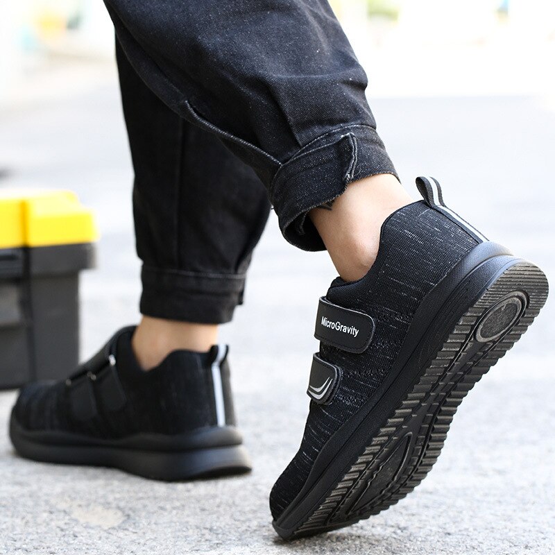 Puncture Proof Safety Shoes Men Steel Toe Sneaker Velcro Anti-smash Work Shoes Indestrutible Work Safety Boots Man Security Boot