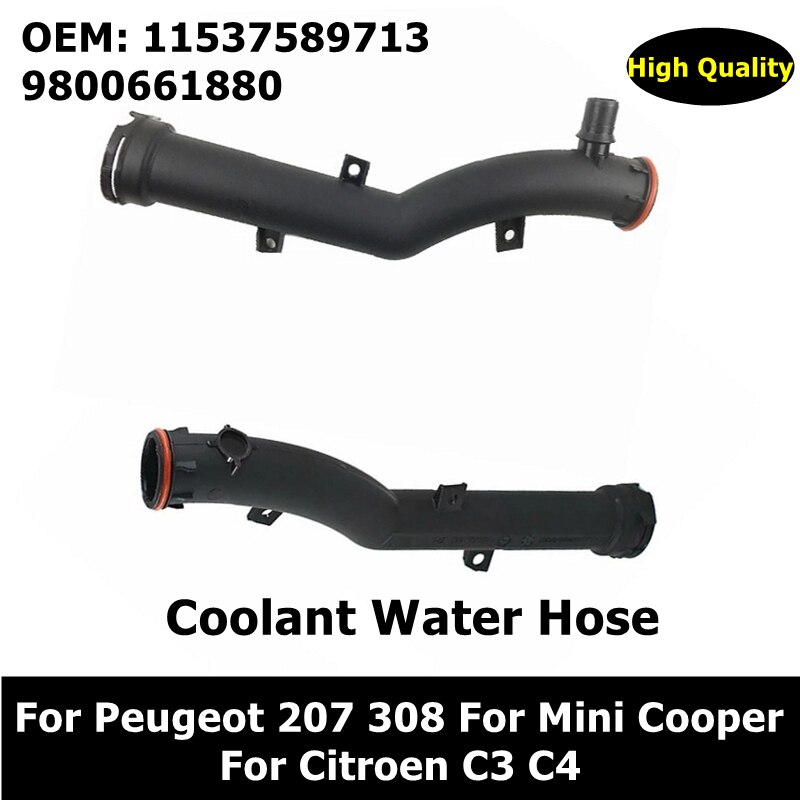 11537589713 1351VF 9800661880 Rubber Water Hose Coolant Pipe For Citroen C3 C4 DS3 Picasso For Peugeot 207 308 For Mini Cooper