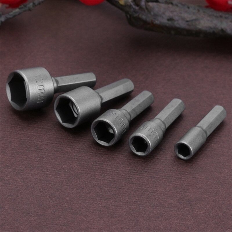 9 Stks/set 5 Mm-13 Mm Hex Socket Mouw Nozzles Moer Driver Set