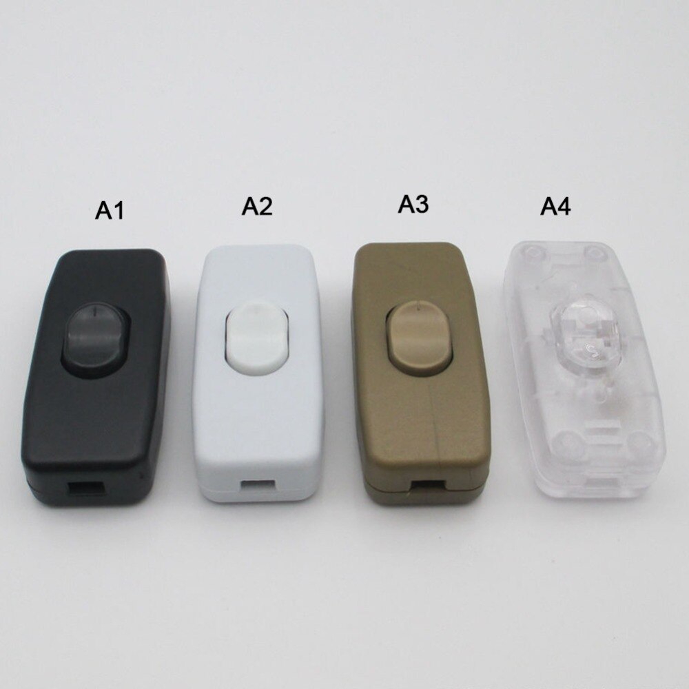 303 Switch Halfway Rocker Momentary Push Button Rocker Switches Table Lamp Online Switch lack White transparent 1pc