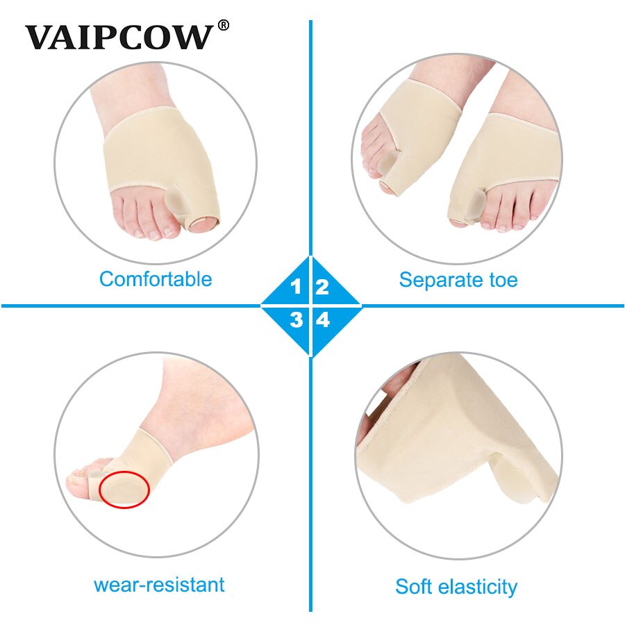 Corrector ortopédico de juanete, calcetines de silicona para pedicura, Corrector de Hallux Valgus, para el cuidado de los pies, separadores de dedos, plantilla ortopédica