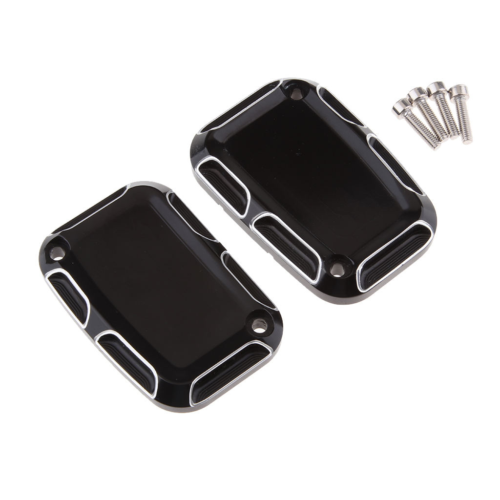 2pcs CNC Brake Master Cylinder Cover for Harley FLHX Street Glide