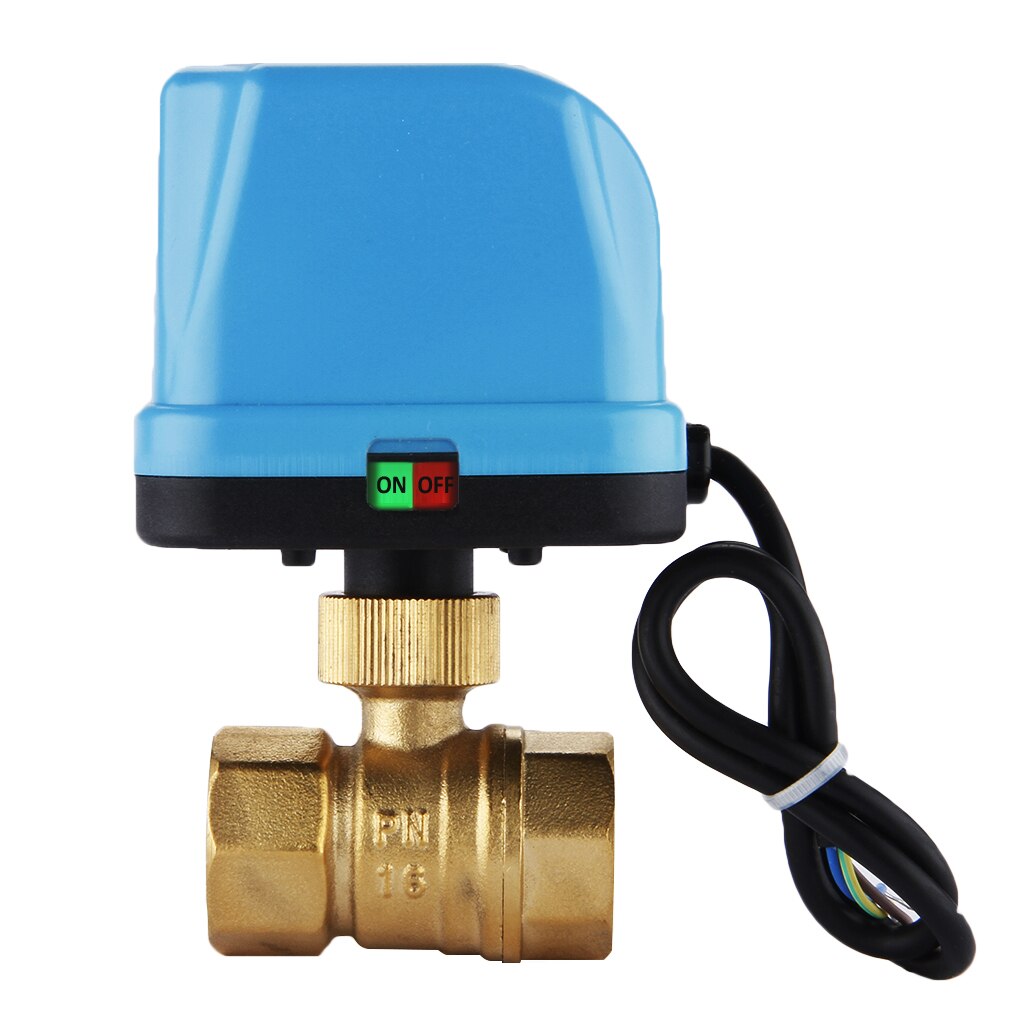 Electrical Ball Valve Brass G3/4" DN20 3/4 Inch 2 Way 220V Control Motorized Ball Valves Actuator