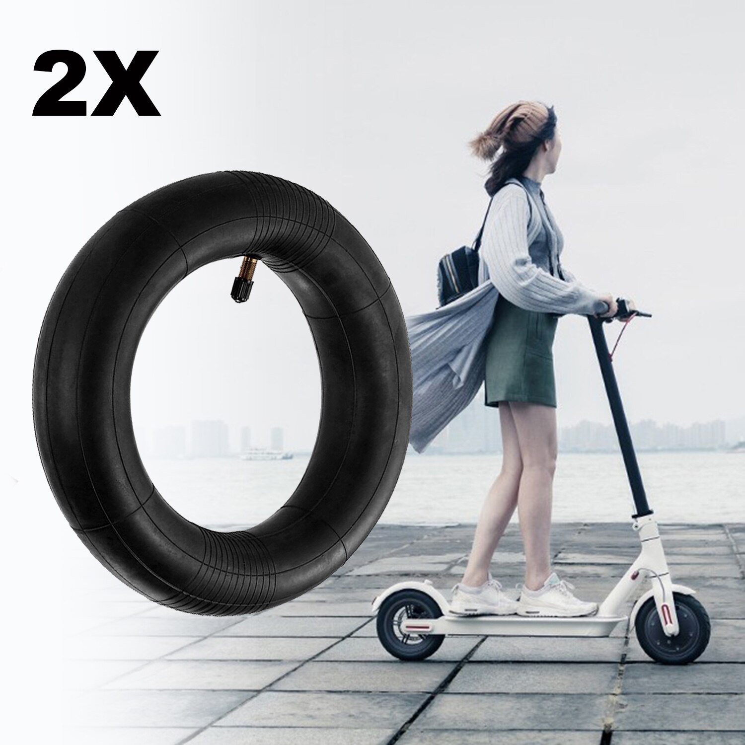 2Pcs Upgraded Thicken Banden Voor Xiaomi M365 Elektrische Scooter 8.5 "Inflatie Banden Binnenband Binnenband Camera 8 1/2X2 Anti-Slip