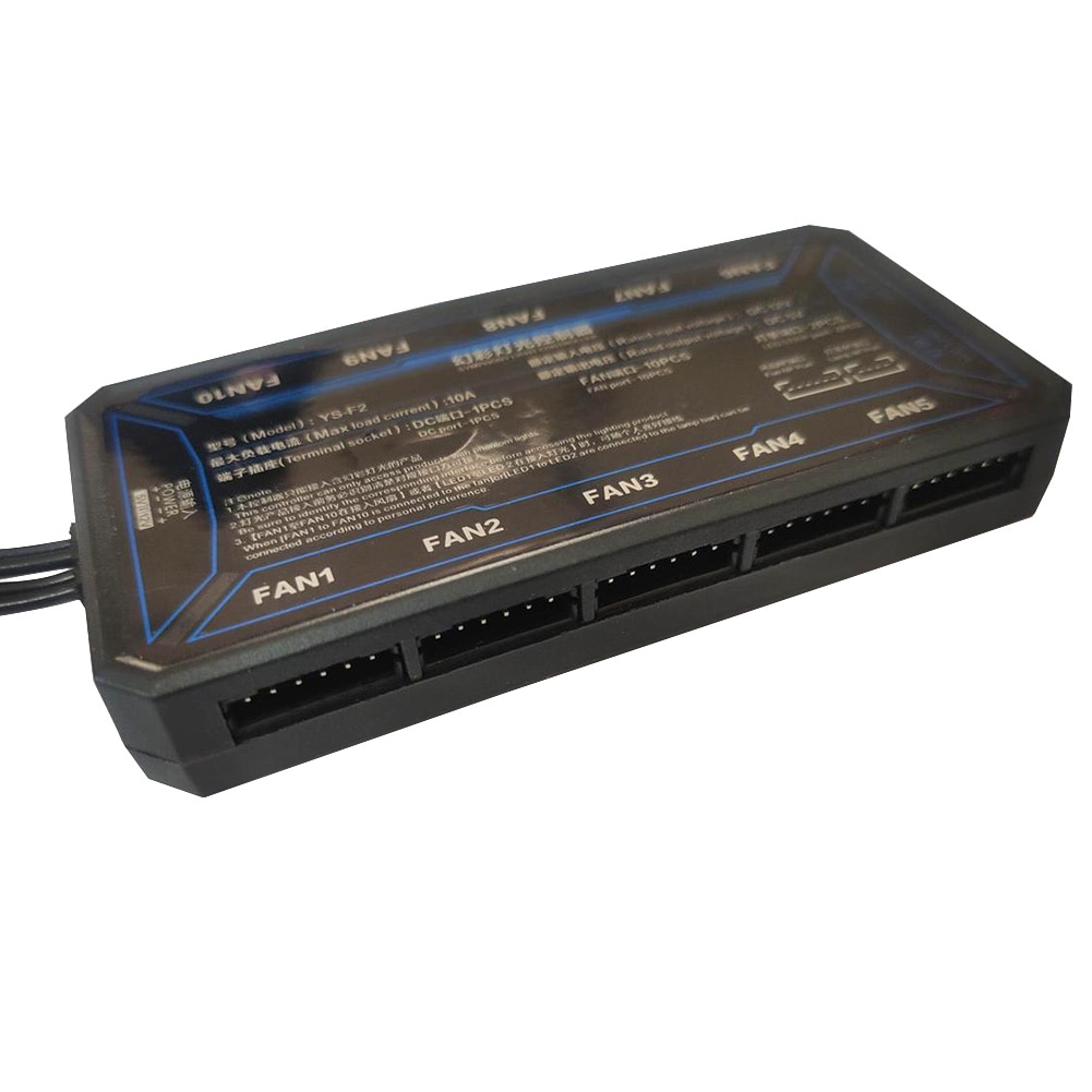 Durable 15m Computer Fan Controller DC 12V Home RF Wireless Practical Easy Apply Remote Control Adjustable LED RGB Anti Reverse