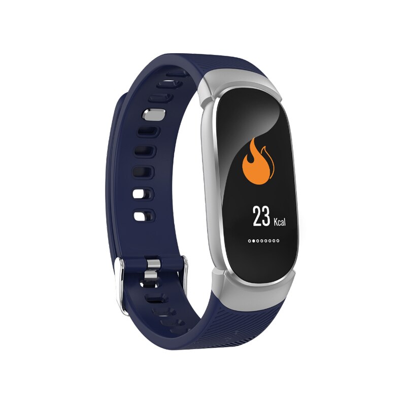 Smart Wristband Blood Pressure Heart Rate Multi-Sport Modes Sleep Monitor Smart Bracelet: Blue