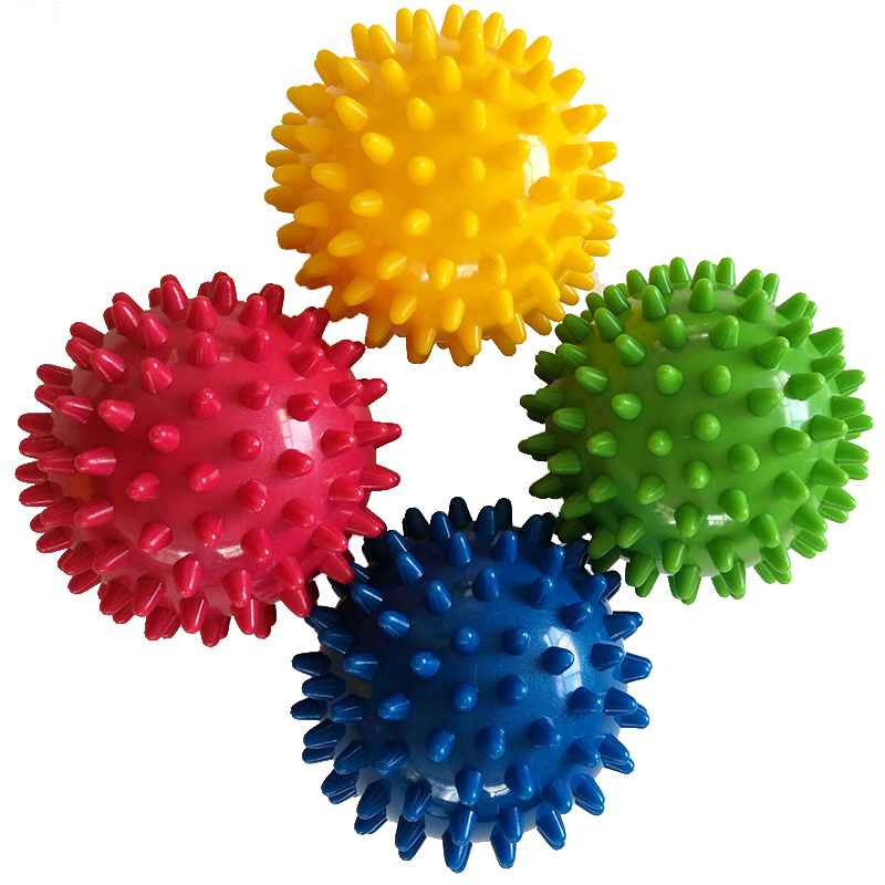 JUFIT 7.5CM/9.5CM PVC Massage Acupoint Grip Ball Point Nail Fascia Yoga BalL Body Building Ball Hedgehog Ball