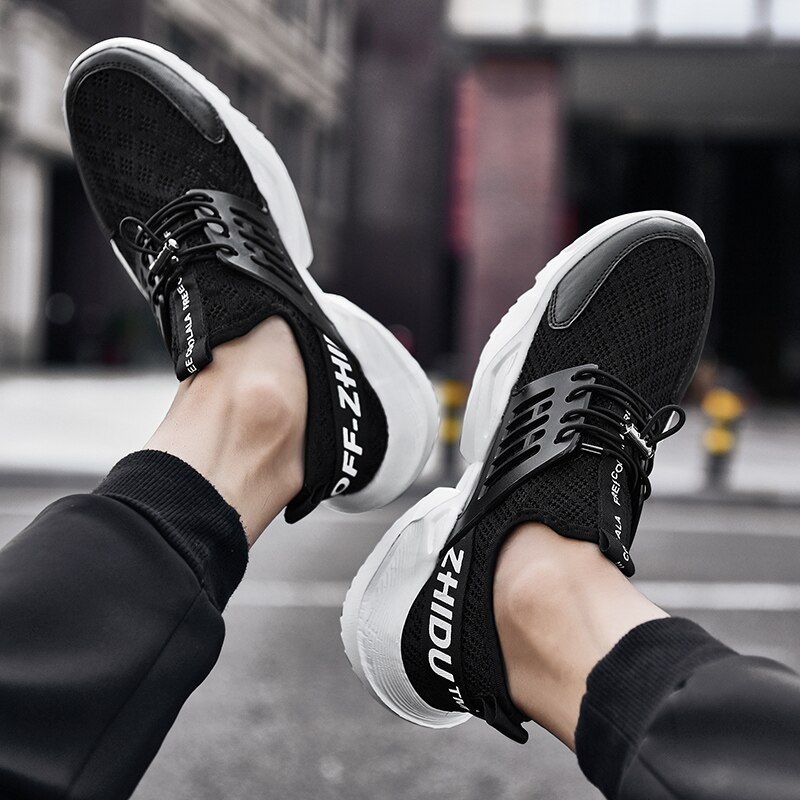 Mænds sneakers fritidssko lac-up herresko letvægts udendørs joggingsko letvægts zapatillas de hombre herresko