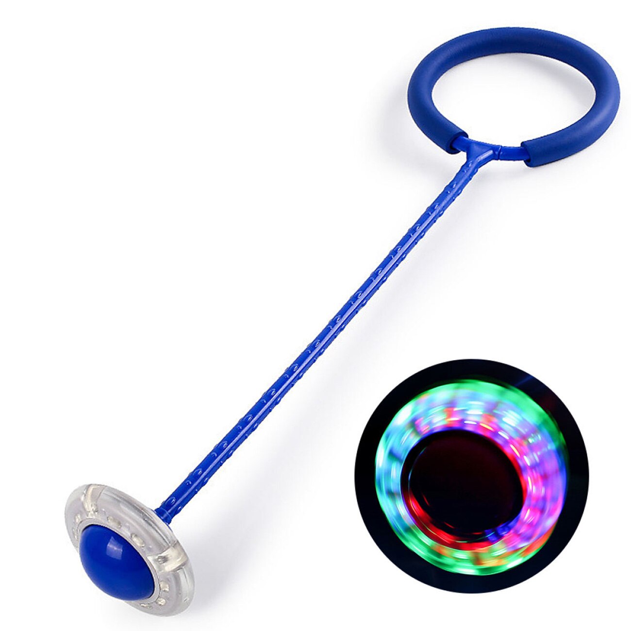Flash Springen Touw Bal Kinderen Outdoor Fun Sport Speelgoed Led Kinderen Springen Kracht Reactie Training Swing Bal Kind-Ouder games: Blauw