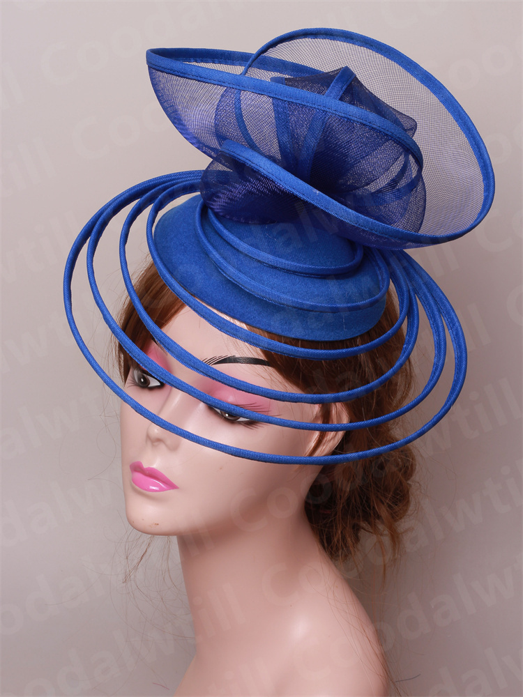 Kirche Fascinator Hütte Hochzeit Gittergewebe Kopfschmuck Frauen Party Bankett Chapeau Deckel Stirnband Damen Party Tee königlich Ascot Bunker Kappen