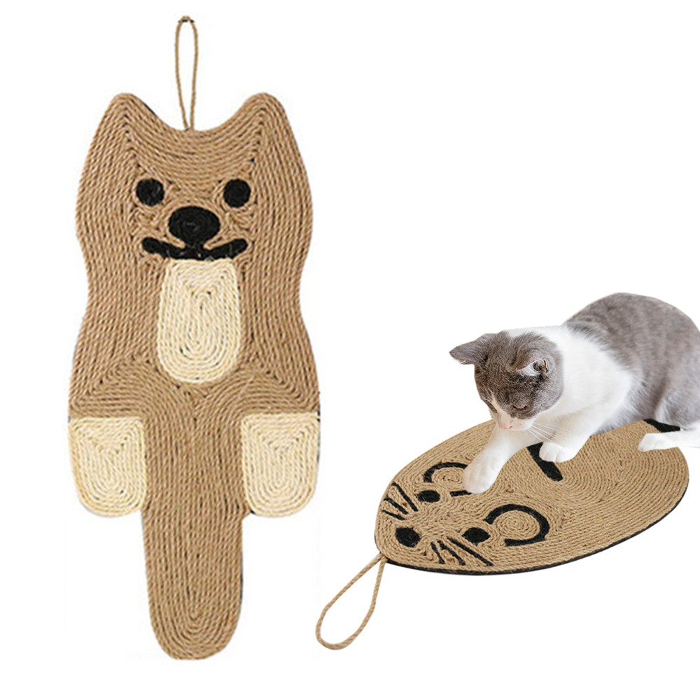 L40 Sisal Cat Scratch Board Kitten Pet Grinding Claw Toys Cats Scratching Tree Post Scratcher Bed Mat Furniture Scratch Pad Cat