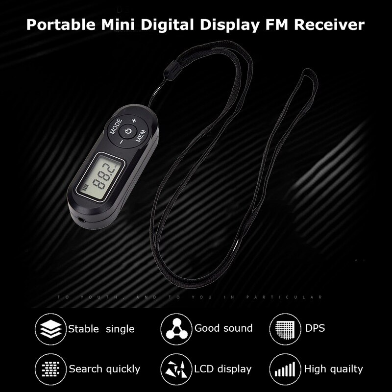 Draagbare Mini Radio Lcd Digitale Pocket Fm Radio -64-108Mhz Fm Ontvanger Retro MP3 Muziekspeler 3.5mm Hoofdtelefoon Speler Hr 727