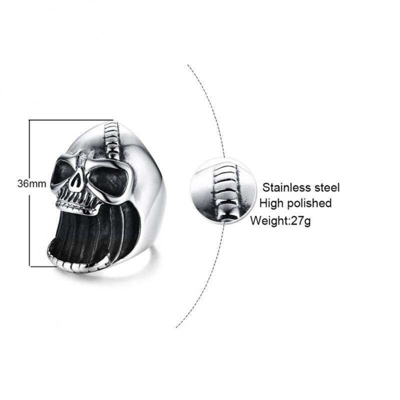 Skull Bottle Opener Men&#39;s Ring Big Metal Accessories Party Bottle Opener Jewelry Opener Beer Opener Trend Punk Styl
