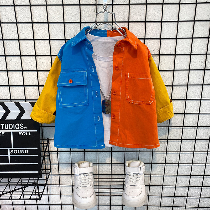 Generisch Langarmshirt Kinder - Baumwolle Strickjacke Jungen Mädchen