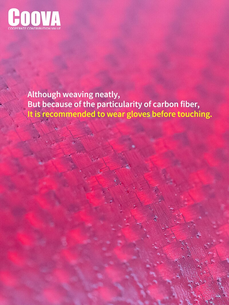 COOVA – feuille de fibres de Kevlar galvanisé, rouge et argent, 0.28mm d&#39;épaisseur, Composite époxy, décoration, F508