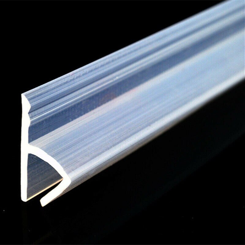 2M h Shape Glass Sealing Strips Silicone Shower Screen Seal Sliding Strip Rubber for 6-12mm Door Window BathRoom Glass #40